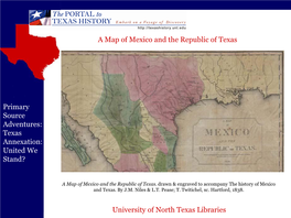 University of North Texas Libraries Primary Source Adventures