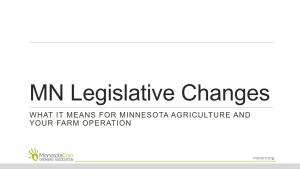 What It Means for Minnesota Agriculture and Your Farm Operation