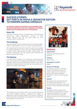 D3t Ports 2K Mafia Ii: Definitive Edition to Modern Gaming Consoles