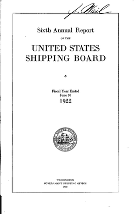 Annual Report for Fiscal Year 1922