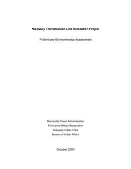 Nisqually Transmission Line Relocation Project