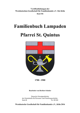 Familienbuch Lampaden Pfarrei St. Quirinus 1799-1900