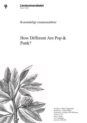 How Different Are Pop & Punk?
