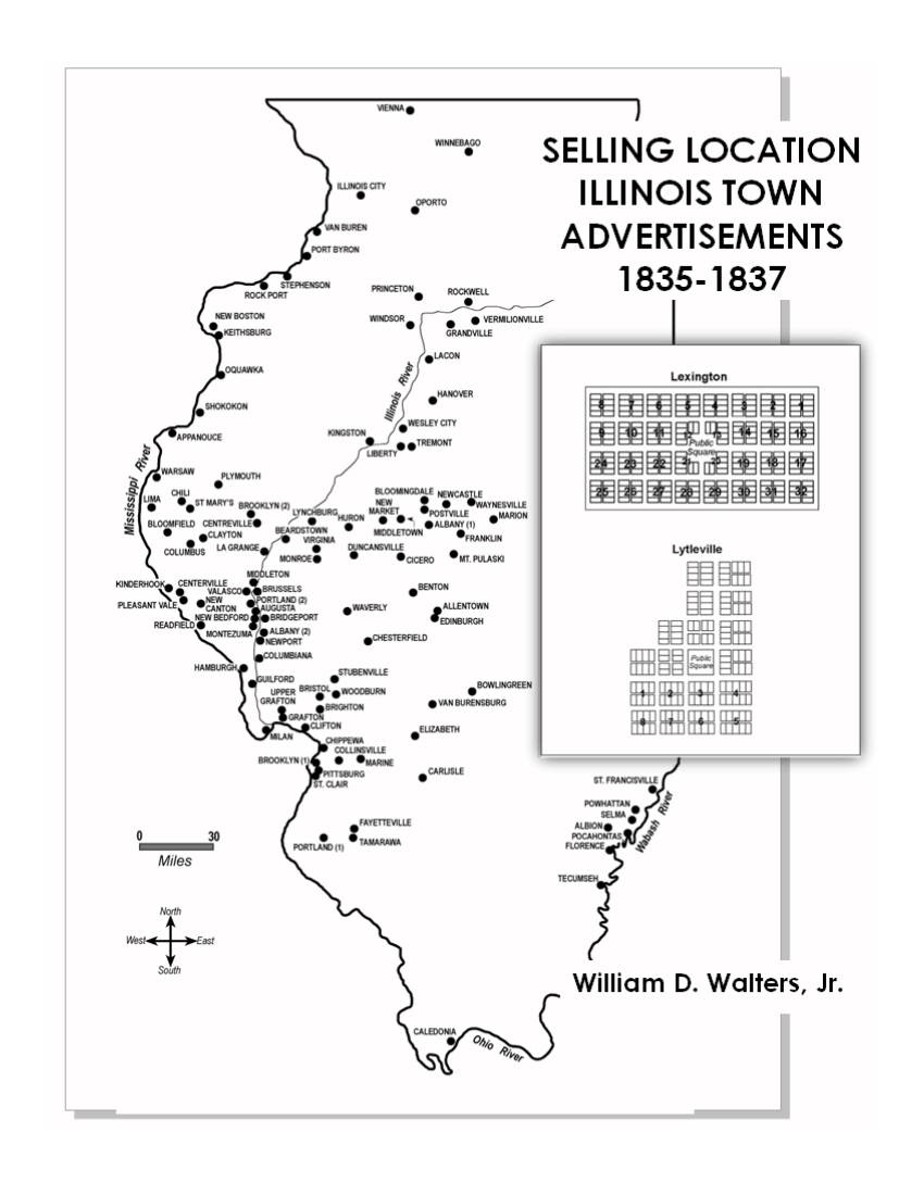Selling Location: Illinois Town Advertisements, 1835-1837