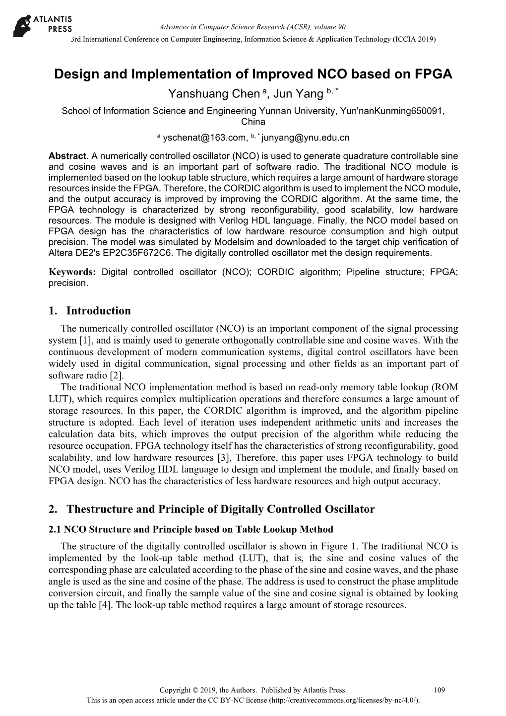 Design and Implementation of Improved NCO Based on FPGA