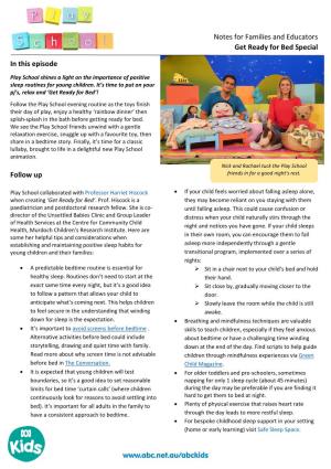 Play School Shines a Light on the Importance of Positive Sleep Routines for Young Children