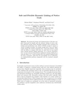 Safe and Flexible Dynamic Linking of Native Code