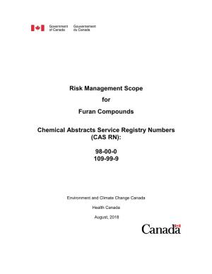 Risk Management Scope for Furan Compounds Chemical Abstracts