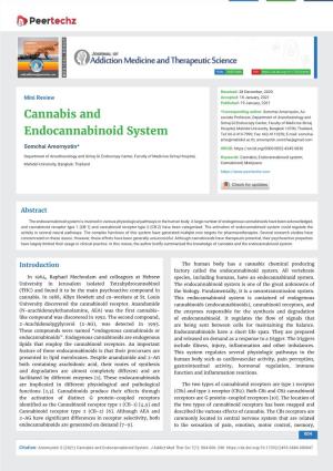 Cannabis and Endocannabinoid System