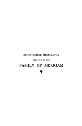 Family of Merriam