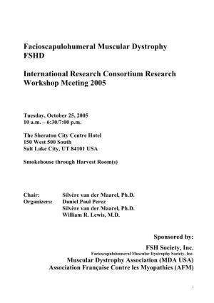 Facioscapulohumeral Muscular Dystrophy FSHD International