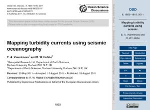 Mapping Turbidity Currents Using Seismic Oceanography Title Page Abstract Introduction 1 2 E