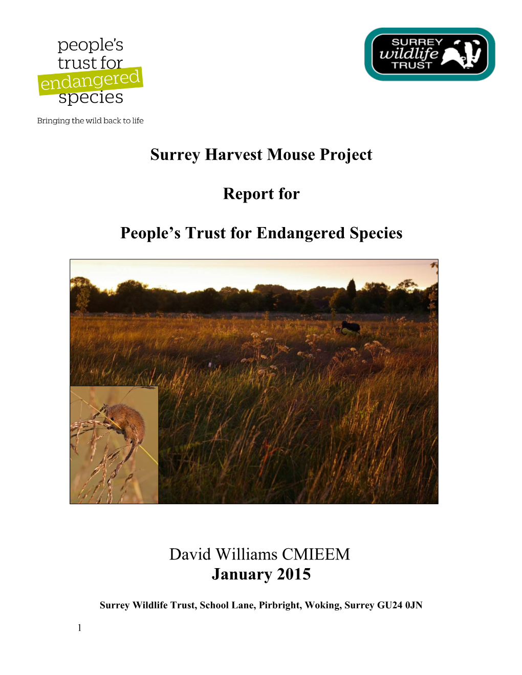 Harvest Mouse Project Report