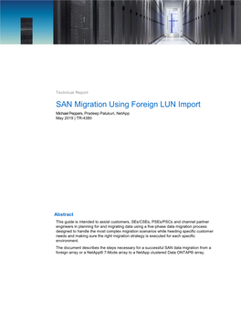 TR-4380 SAN Migration Using Foreign LUN Import