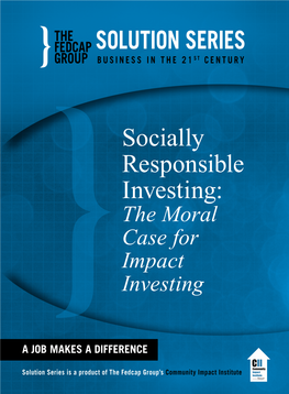 Socially Responsible Investing: the Moral Case for Impact Investing