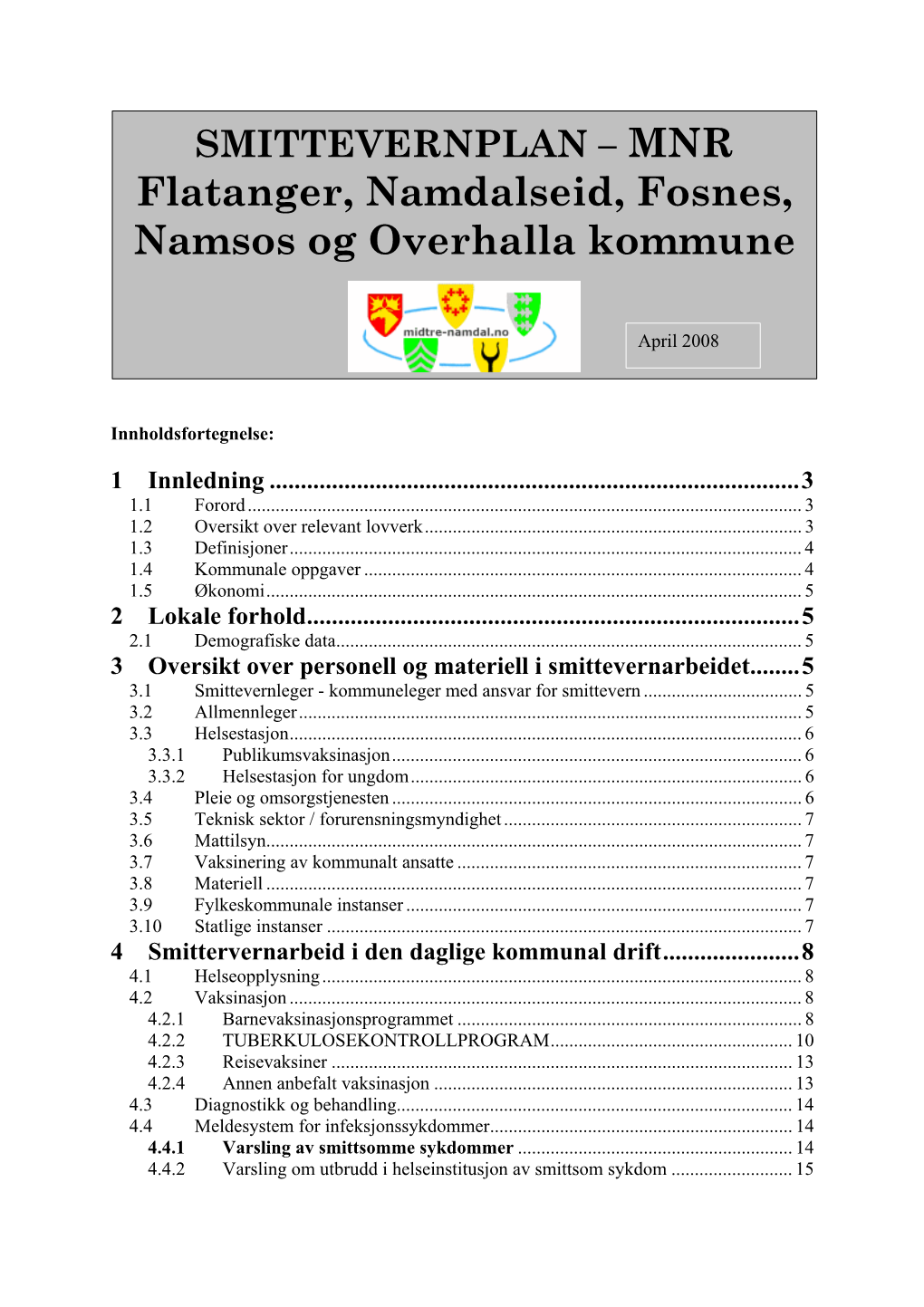 MNR Flatanger, Namdalseid, Fosnes, Namsos Og Overhalla Kommune