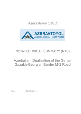 Azeravtoyol OJSC Azerbaijan: Dualisation of the Ganja- Gazakh