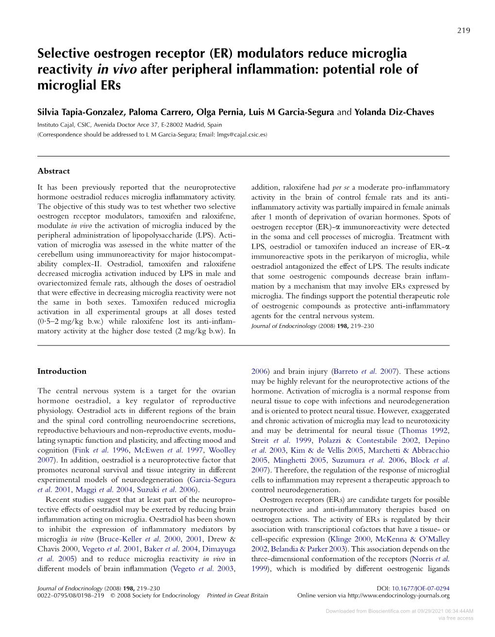 Modulators Reduce Microglia Reactivity in Vivo After Peripheral Inflammation