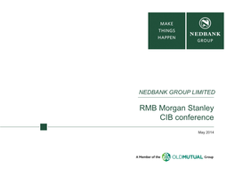 RMB Morgan Stanley CIB Conference