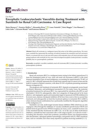 Encephalic Leukocytoclastic Vasculitis During Treatment with Sunitinib for Renal Cell Carcinoma: a Case Report