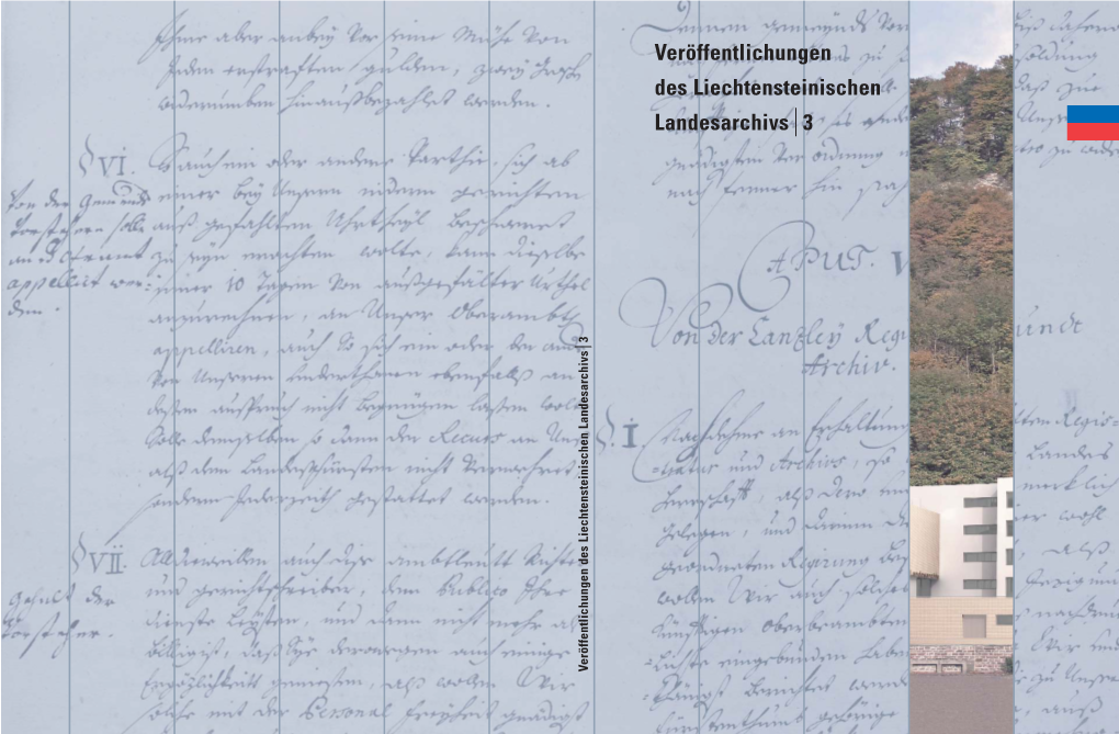 Veröffentlichungen Des Liechtensteinischen Landesarchivs 3