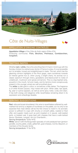 Côte De Nuits-Villages