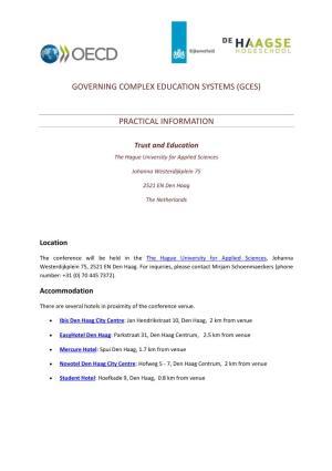 Governing Complex Education Systems (Gces)