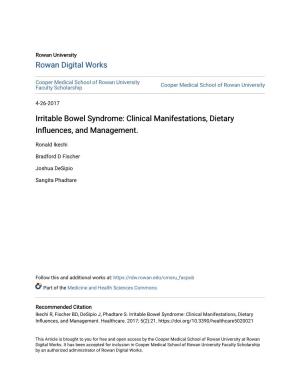Irritable Bowel Syndrome: Clinical Manifestations, Dietary Influences, and Management