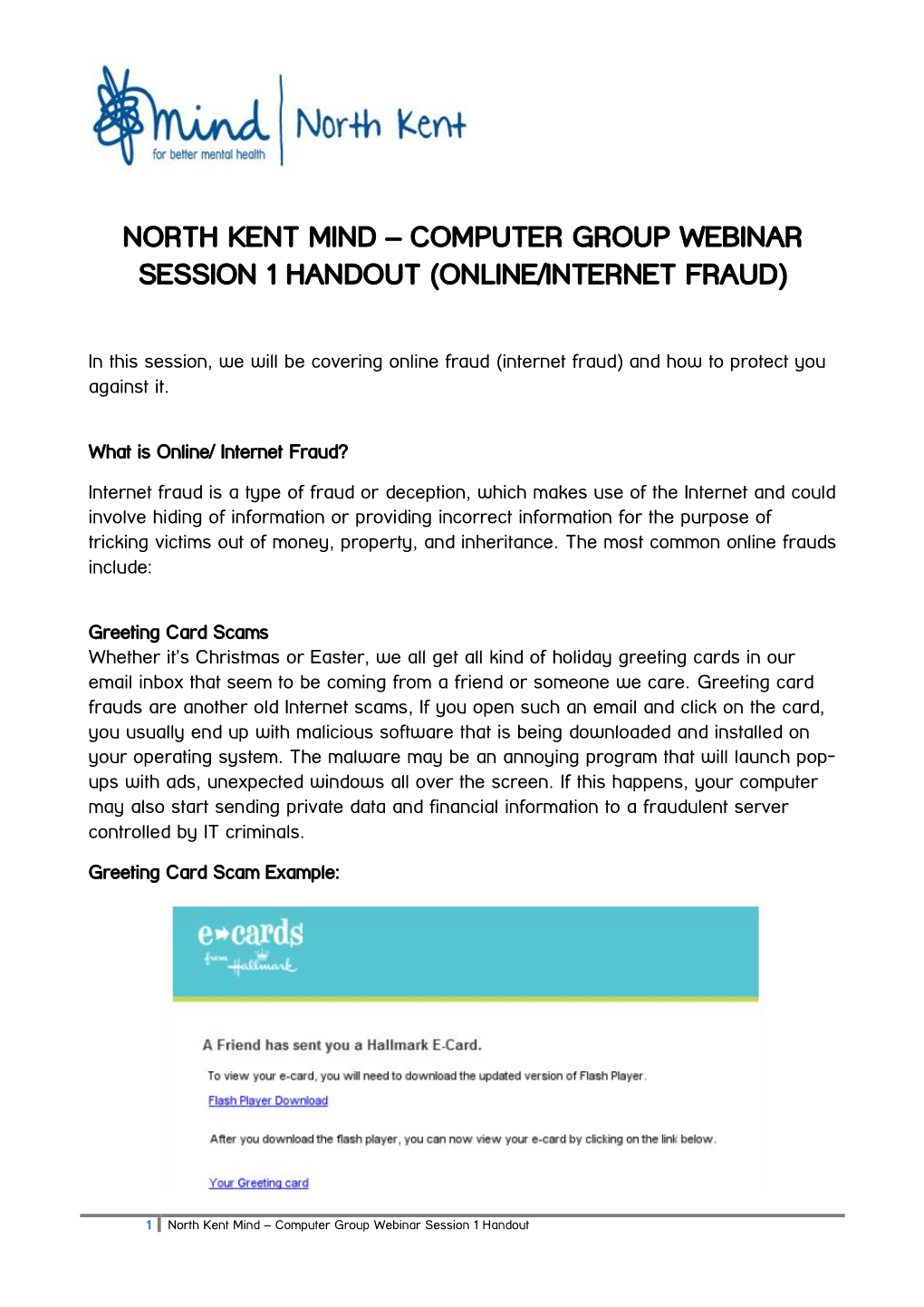 Computer Group Webinar Session 1 Handout (Online/Internet Fraud)