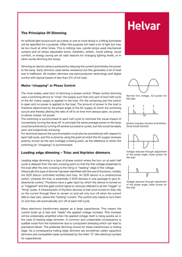 The Principles of Dimming Leading Edge Dimming – Triac and Thyristor