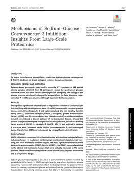 Mechanisms of Sodium–Glucose Cotransporter 2 Inhibition