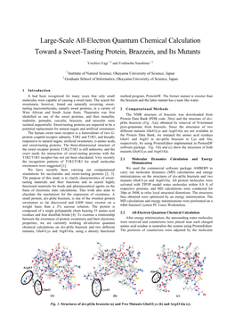 Large-Scale All-Electron Quantum Chemical Calculation Toward a Sweet-Tasting Protein, Brazzein, and Its Mutants