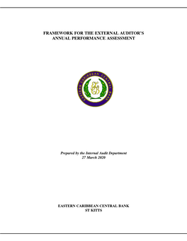 Framework for the External Auditor's Annual
