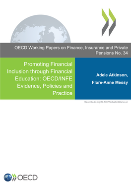 Promoting Financial Inclusion Through Financial Education: OECD/INFE