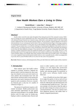 How Health Workers Earn a Living in China 25