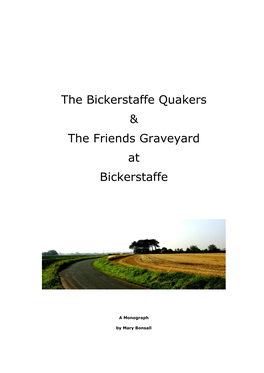 The Bickerstaffe Quakers & the Friends Graveyard at Bickerstaffe