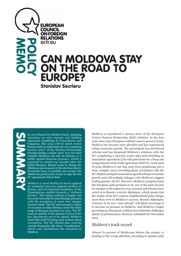 Can Moldova Stay on the Road to Europe