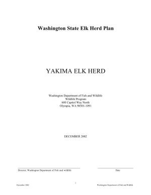 Yakima Elk Herd Plan FINAL