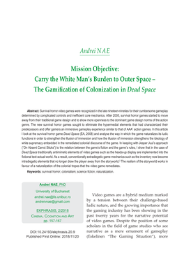 Carry the White Man's Burden to Outer Space – The