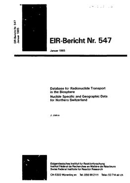 EIR-Bericht Nr. 547