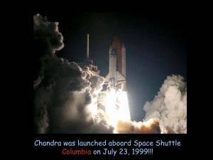 Chandra Was Launched Aboard Space Shuttle Columbia on July 23, 1999!!! Crew Lost During Re-Entry Modern X-Ray Telescopes and Detectors