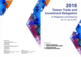 Taiwan Trade and Investment Delegation to Philippines and Indonesia Oct