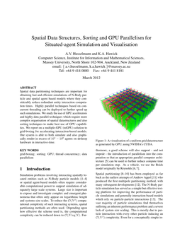 Spatial Data Structures, Sorting and GPU Parallelism for Situated-Agent Simulation and Visualisation