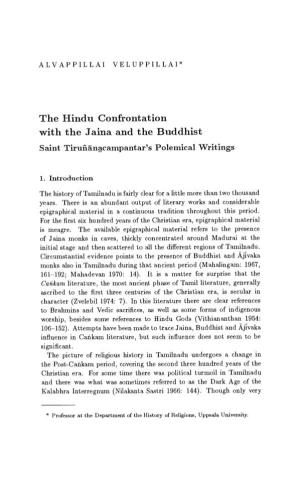 The Hindu Confrontation with the Jaina and the Buddhist Saint Tiruñãnacampantar's Polemical Writings