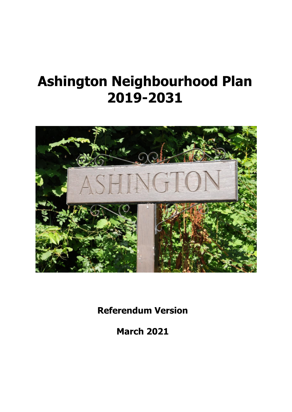 Ashington Neighbourhood Plan 2019-2031