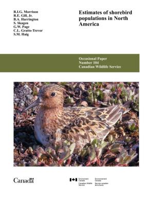 Estimates of Shorebird Populations in North America