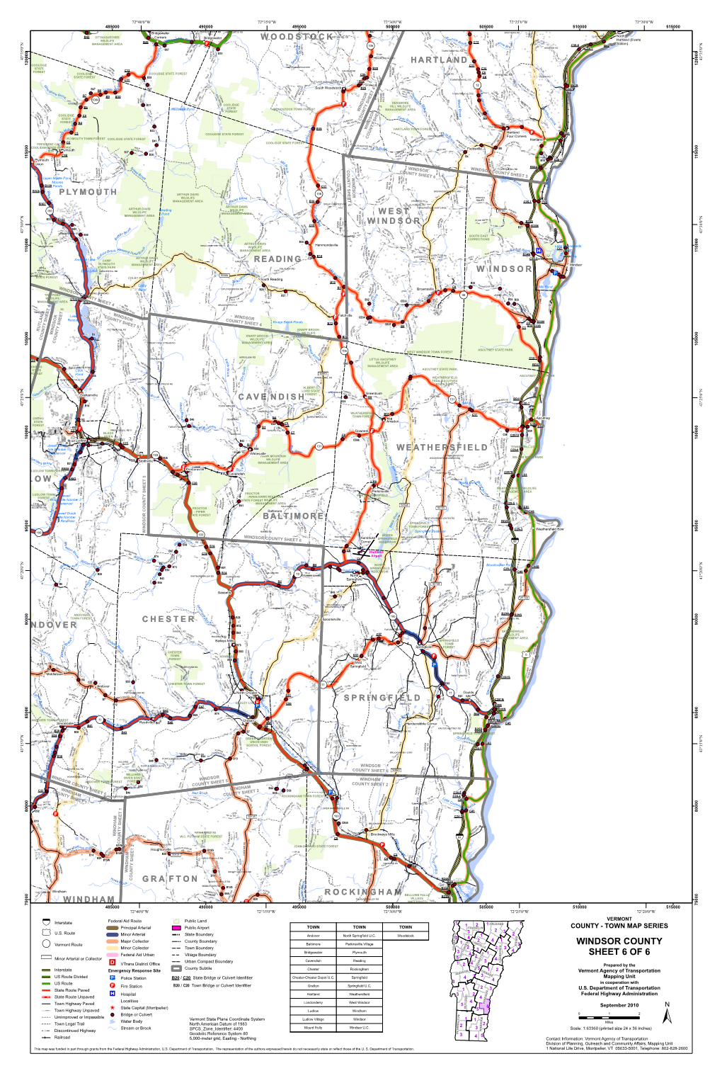 Town Map Series Windsor County Sheet 6 of 6