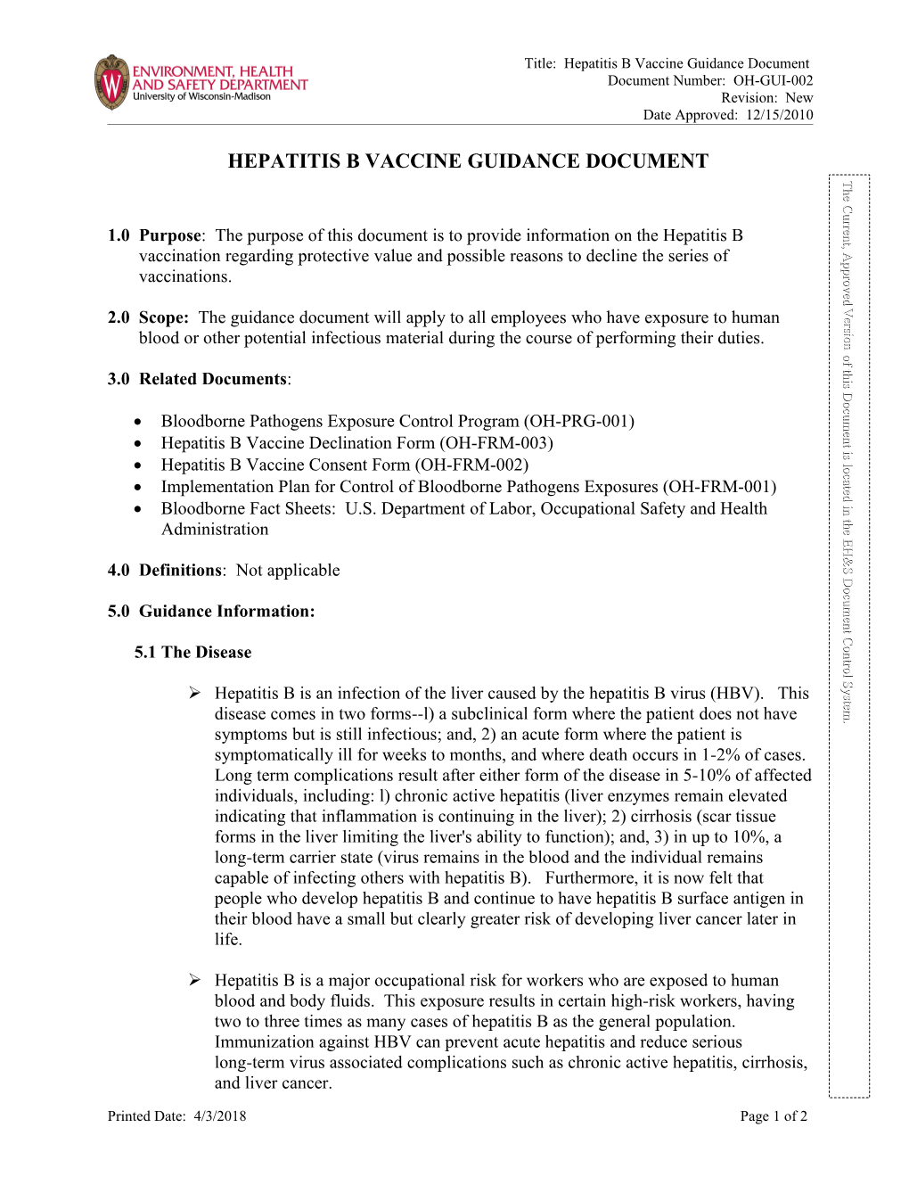 Document Control System SOP Outline