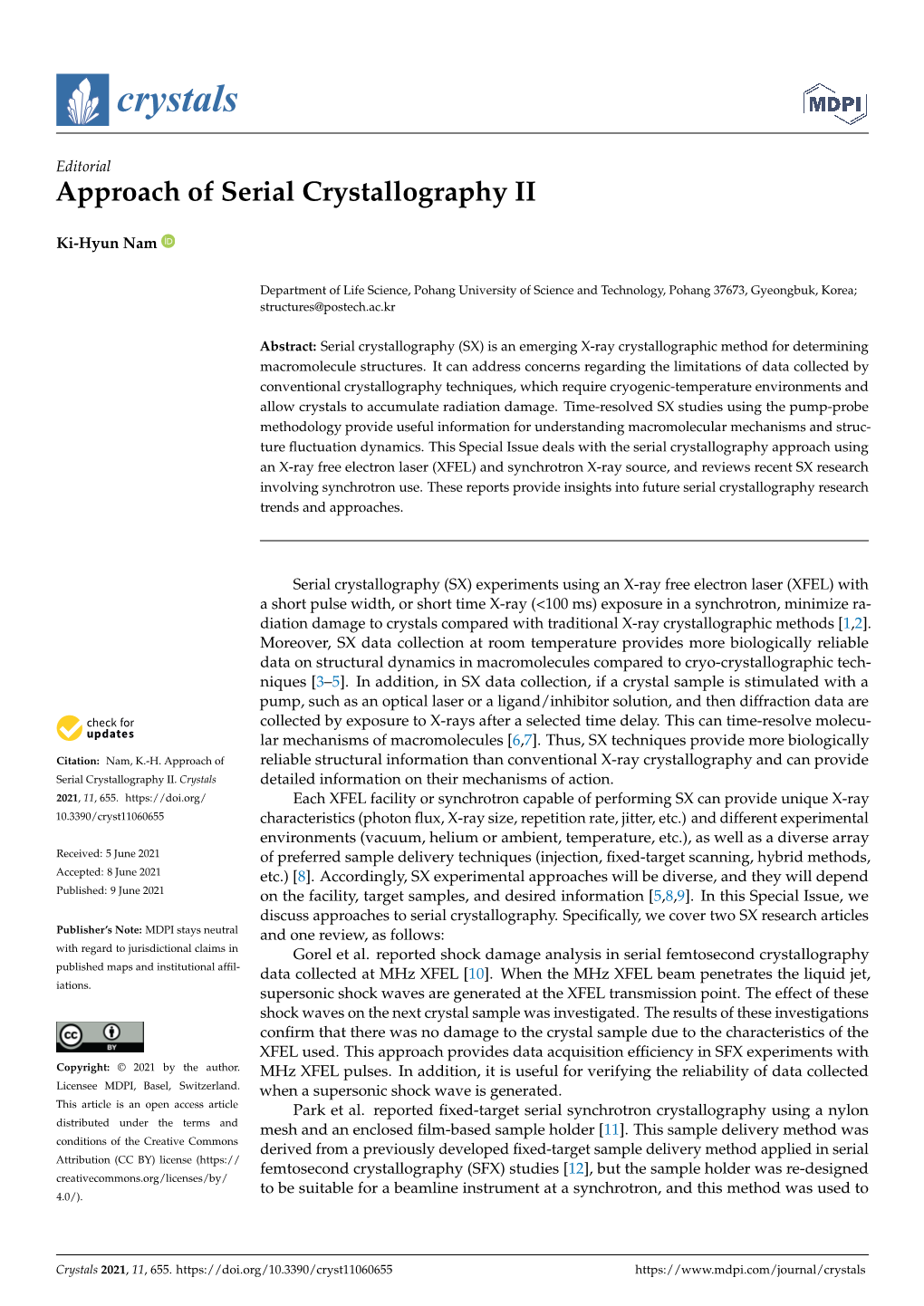 Approach of Serial Crystallography II