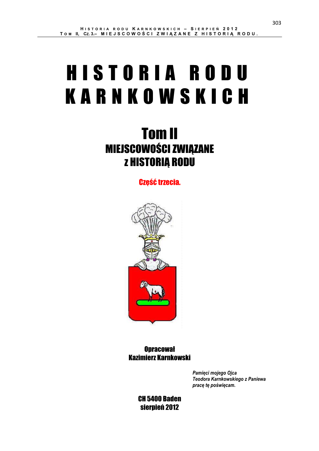 Historia Rodu Karnkowskich